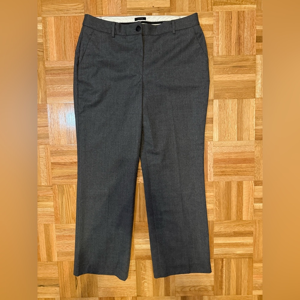 Euc 8P Talbots Windsor pants gray Italian Flannel fabric